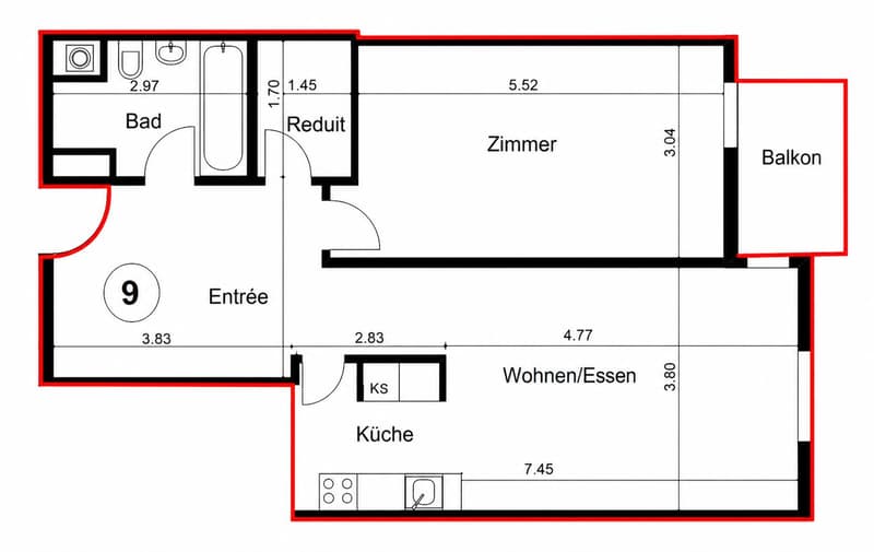 Helle, moderne 2-Zimmer-Wohnung mit Balkon in Escholzmatt (8)