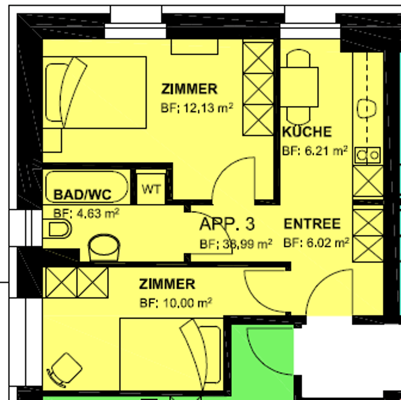 Charmante 2-Zimmer-Wohnung an zentraler Lage im Kreis 4 (8)