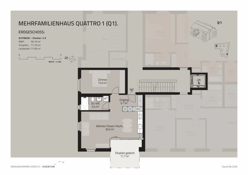 WOHNPARK DORF - VERKAUFSSTART 2. ETAPPE - 2,5-Zimmer-Gartenwohnung (7)