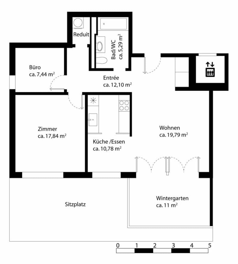 2.5-Zimmer Gartenwohnung an ruhiger Lage (8)