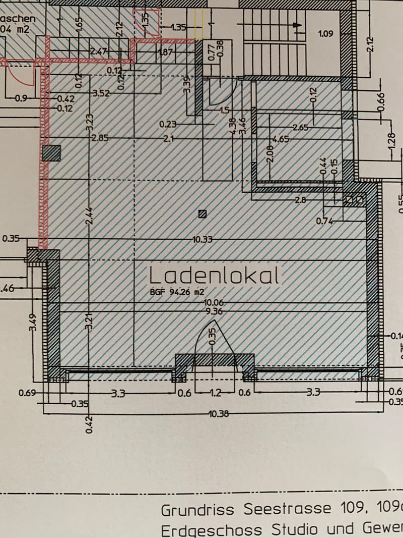 Grundriss vermasst