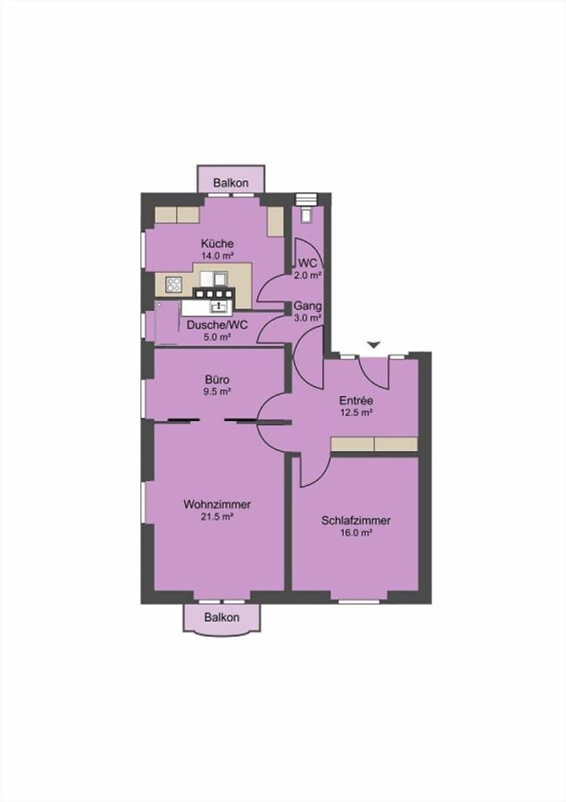 3 Zimmer Wohnung, Zürich - Renovierte Jugendstilwohnung an zentraler Lage! (7)