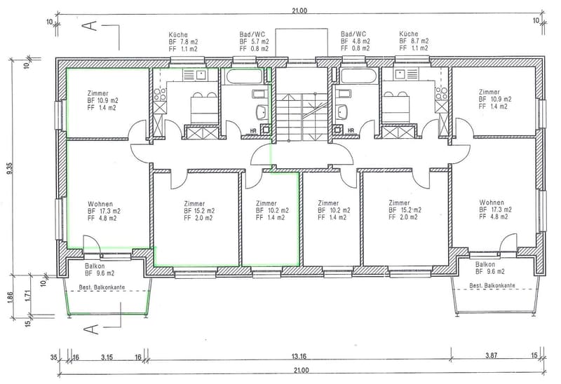 Grundriss Wohnung DG
