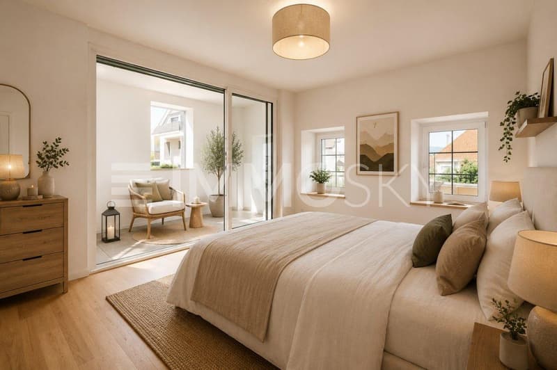 Belle chambre parentale avec salle d'eau privative homestaging