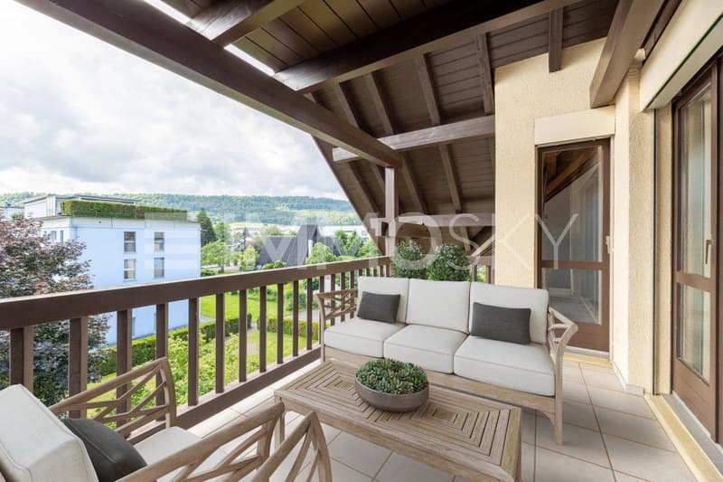 Wunderschöne Terrasse mit grüner Aussicht