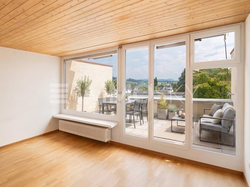 Ein Schlafzimmer mit eigenem Balkon und Weitsicht