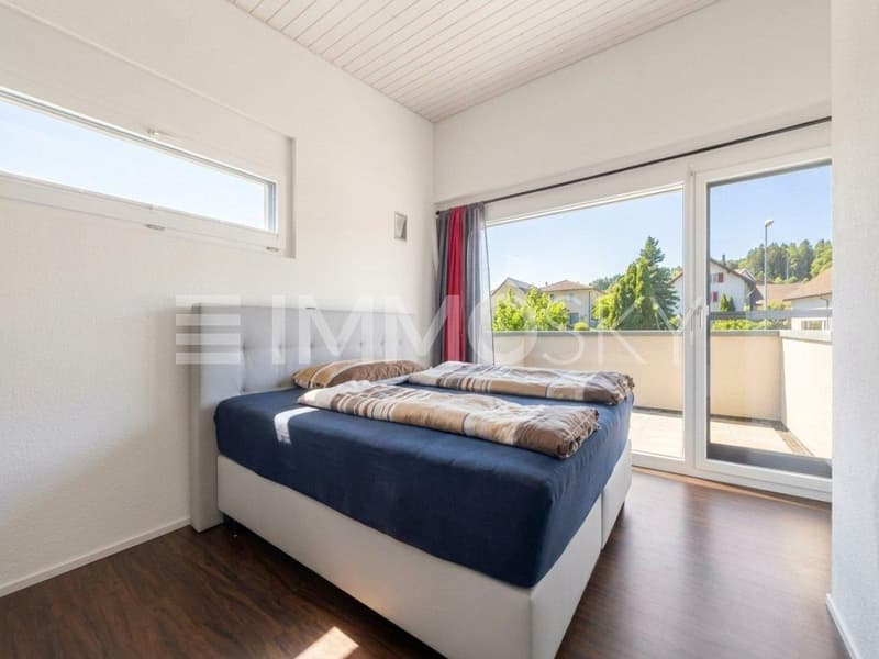 Schlafzimmer mit Balkon
