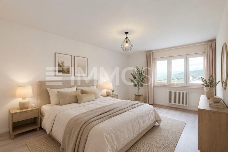 Chambre lumineuse - Home staging