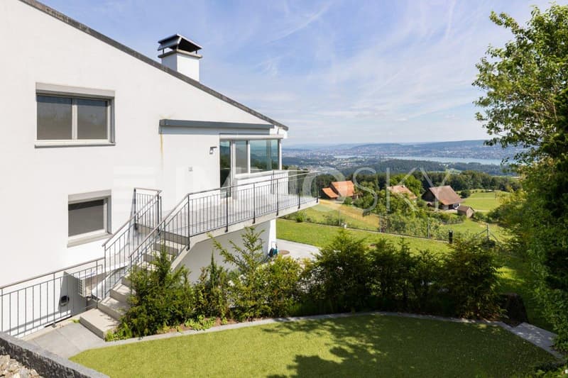 Fantastische Sicht vom Garten aus - unser beliebter Zürichsee