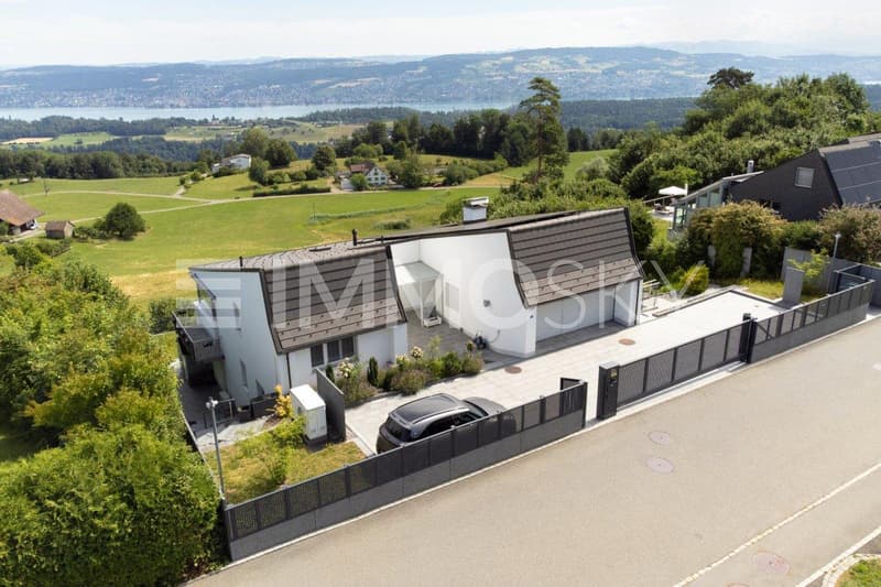 Excellente Lage hoch über dem Zürichsee