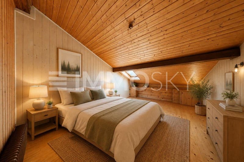 Chambre mansardée - HomeStaging