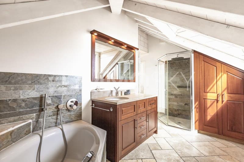 Salle de bains, douche et WC