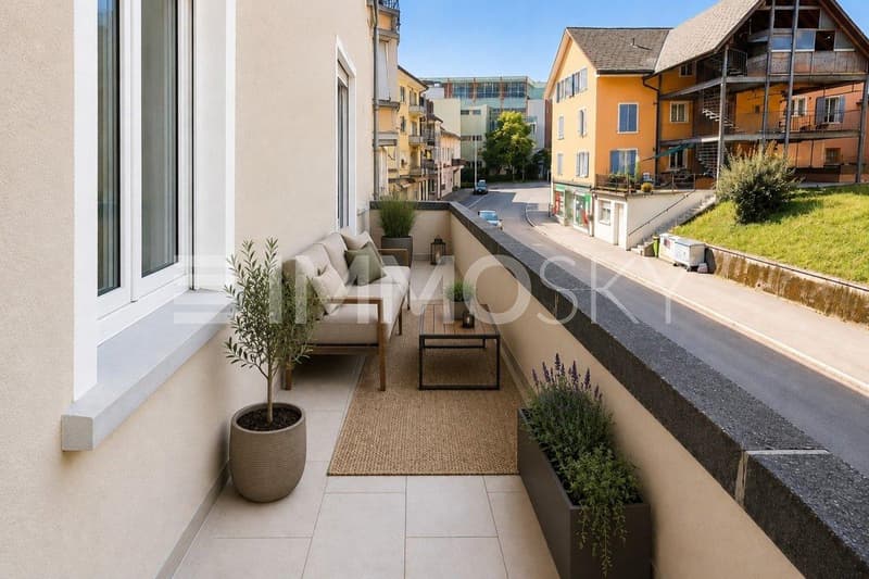 Gemütlicher Balkon für gemeinsame Abende