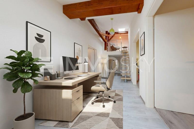Couloir de l etage 4.5 pieces (HOMESTAGING)