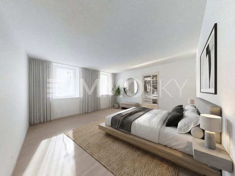 Chambre parentale avec dressing - Home Staging