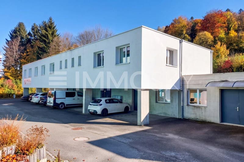 Arbeiten im Grünen mit Aussenparkplätzen
