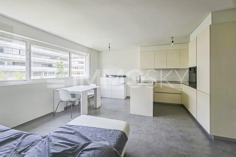 Zona giorno con cucina open space
