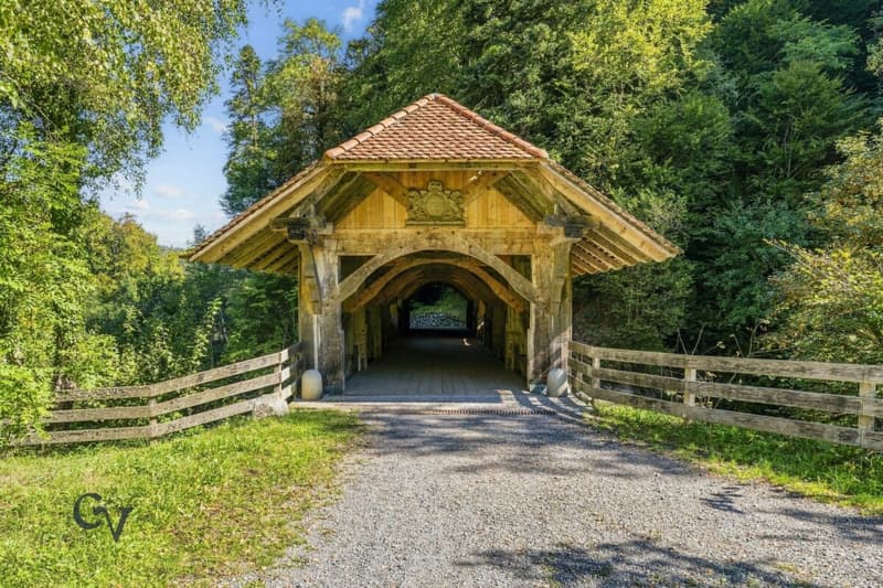 Holzbrücke über den Rümling