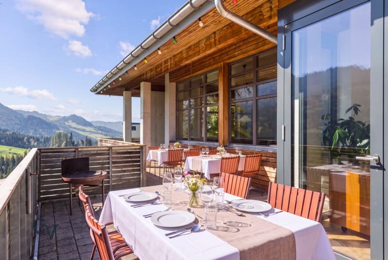 Terrasse rechts - Visualisierung bei Tageslicht