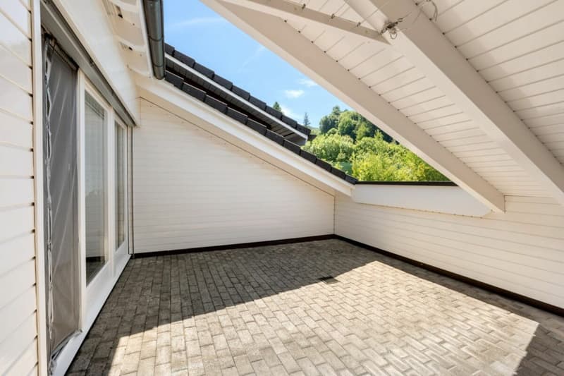 Dachterrasse, teilweise gedeckt