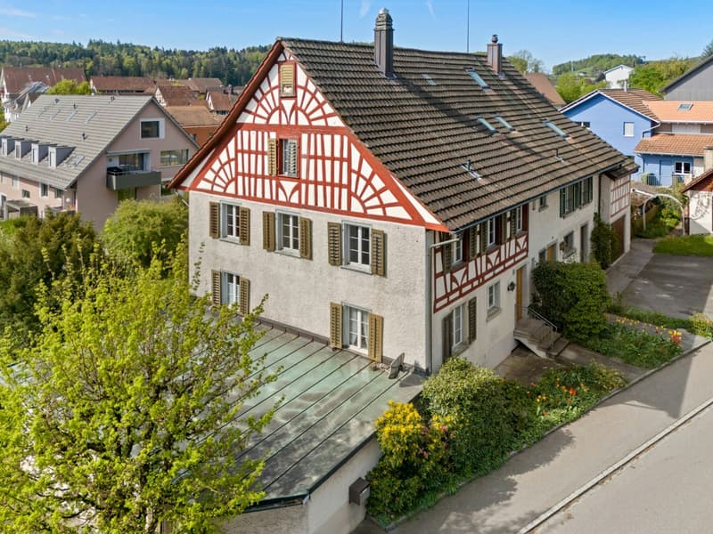 Charmantes Doppeleinfamilienhaus mit grossem Garten und viel Potential an ruhiger Lage (1)