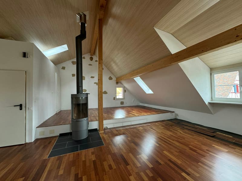 Wohnzimmer mit Schwedenofen