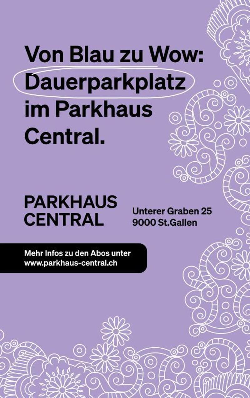 Central parking in St. Gallen 24/7, wide parking spaces, from CHF 180 / month (9)