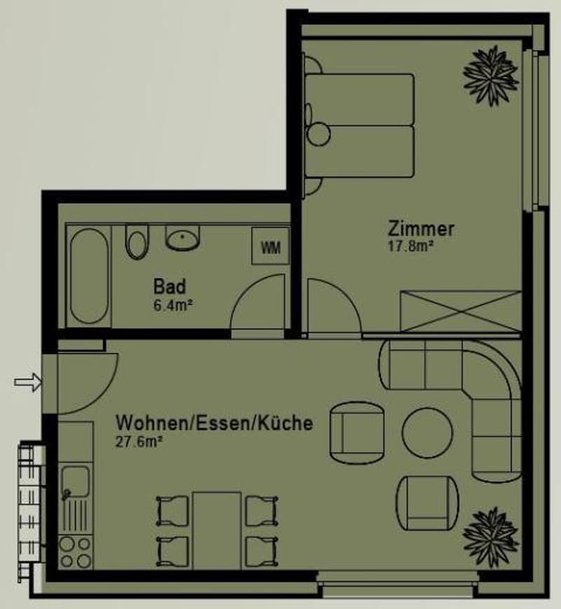 Singlewohnung im Stahlquartier - modern und preiswert (3)