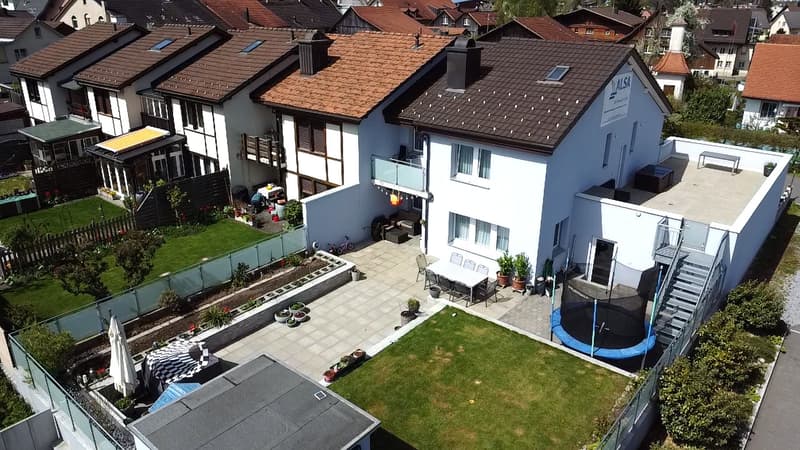 Luftbild Einfamilienhaus Südansicht