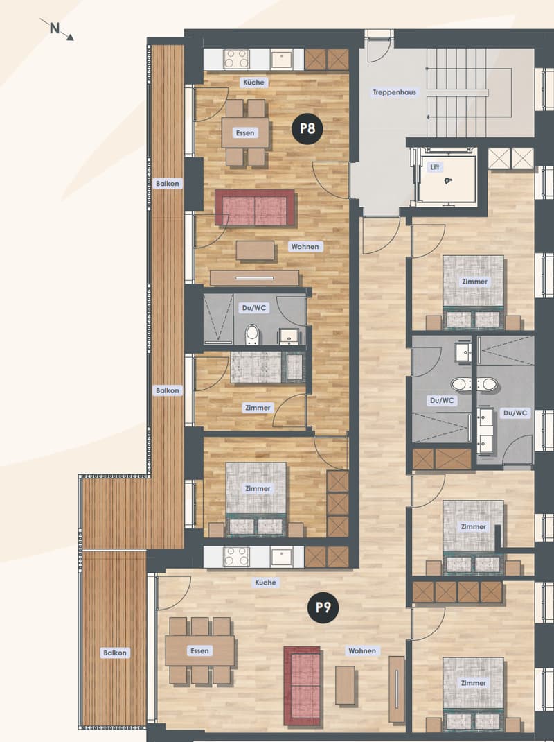 Primavera - 4.5 Zimmerwohnung Süd (P5 / P7 / P9) (6)