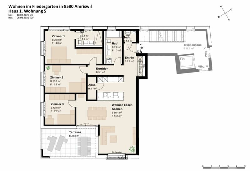 Neubauprojekt «Fliedergarten» - modernes Wohnen mit Stil und Nachhaltigkeit - hochwertige Obergeschosswohnung (5)