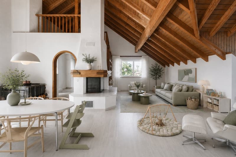 Gemütliches Wohnzimmer / KI Möbliert