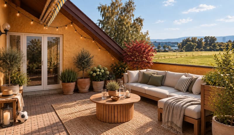 Geniessen im Privaten auf der Terrasse