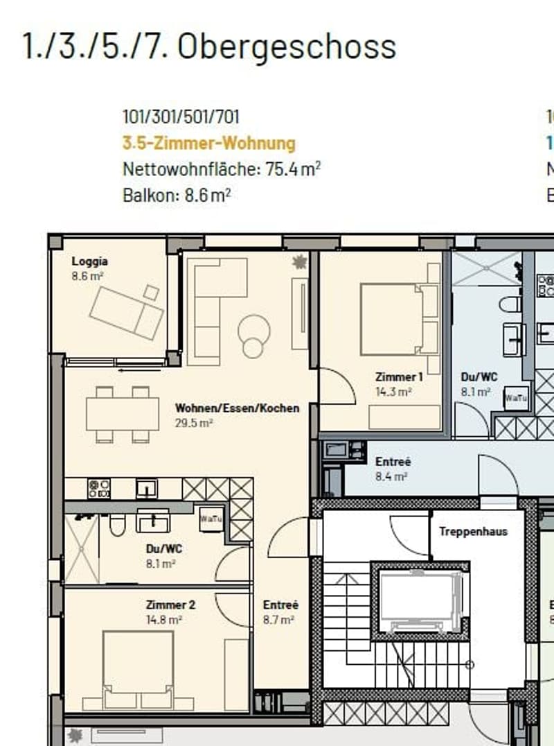 3.5 Zimmer-Wohnung in Rudolfstetten (6)