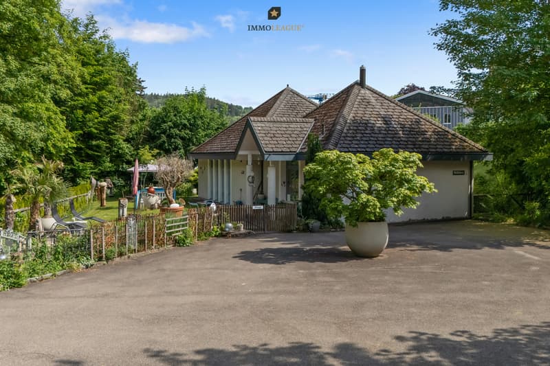 Grosszügiges Grundstück, sonnige Terrasse und viel privacy, hier stimmt alles.
