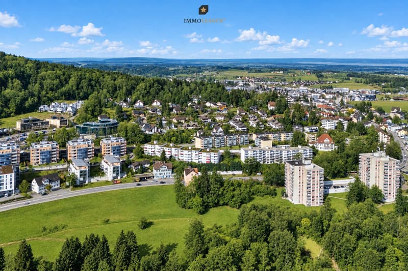 Absolut beliebte Wohnlage in St. Gallen - stadtnah, bestens erschlossen und umgeben von viel Grün.