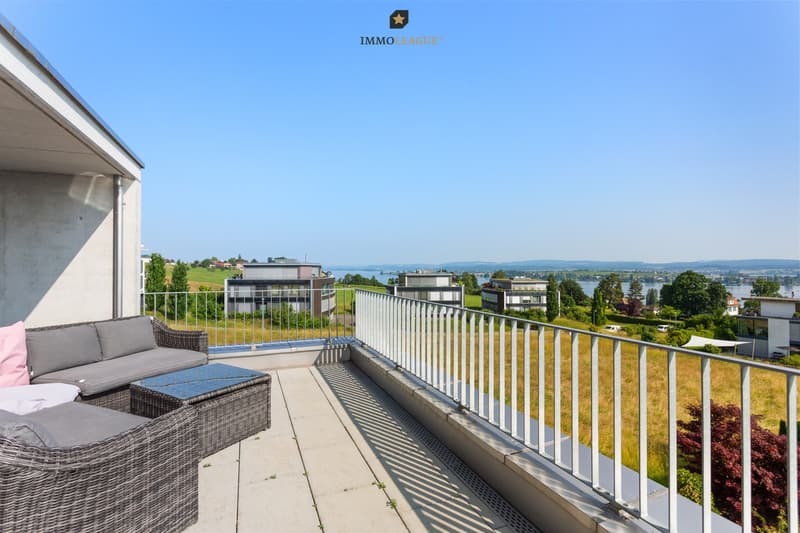 Idyllisch mit Weitblick für entspannte Stunden auf der Dachterrasse.
