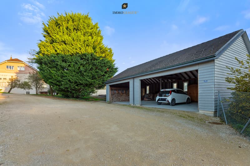 Der grosszügige Carport mit Vorplatz bietet ausreichend Platz für Fahrzeuge.