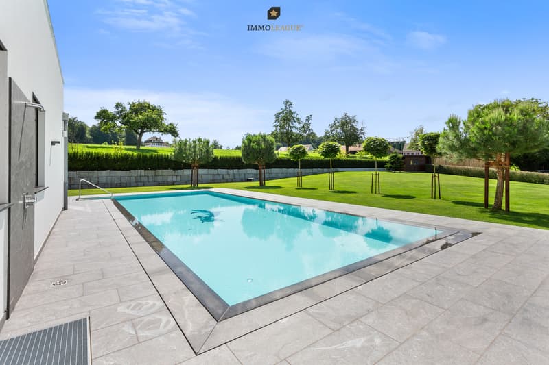 Beheizbarer Aussenpool 5 x 13m