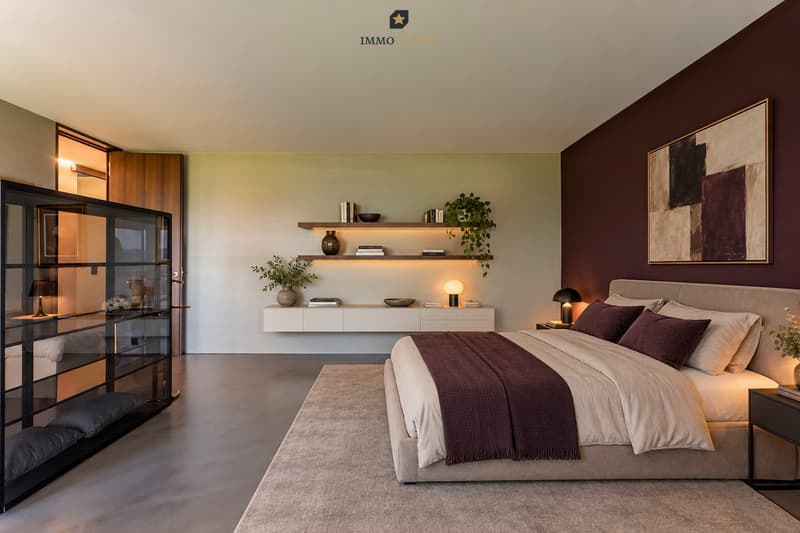 Grosse und geräumige Schlafzimmer, angrenzend zur Ankleide.