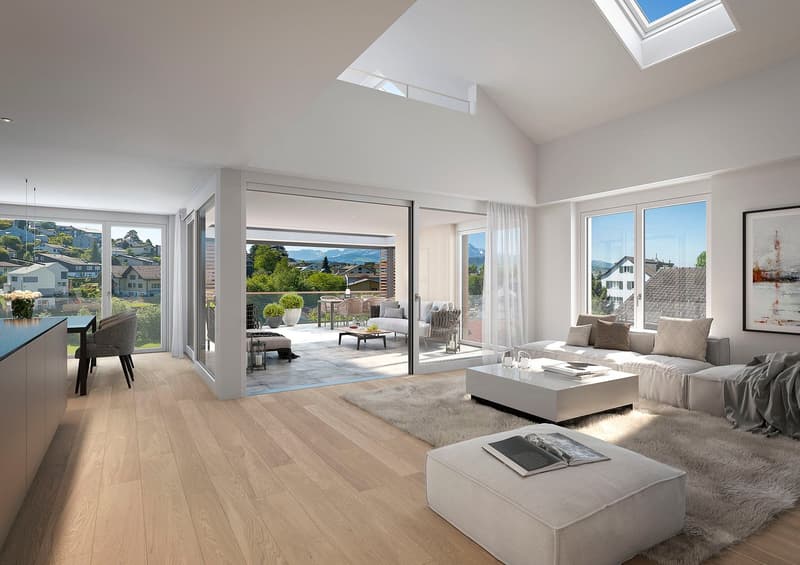 Spektakuläre 5 1/2 Zi.-Dach-Maisonettewohnung mit grandioser Aussicht auf den Alpstein (2)