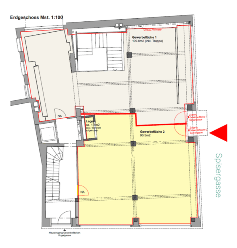 Grundrissplan Erdgeschoss