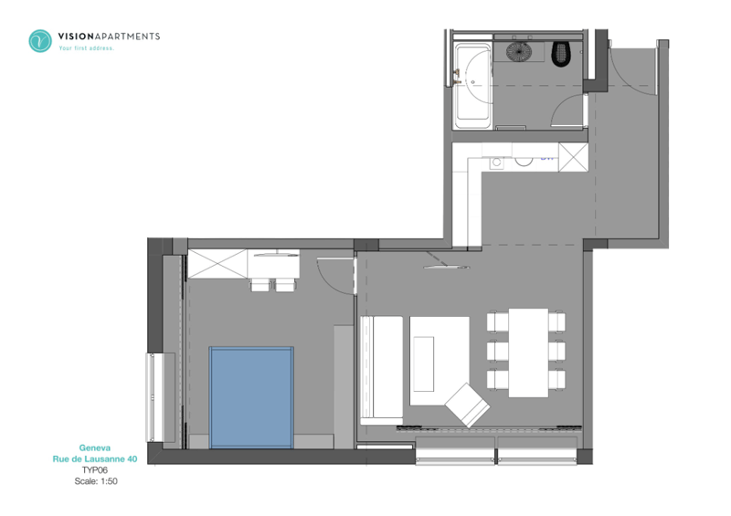 Spacious 2-Room Apartment (1-Bedroom) in Central Geneva (5)
