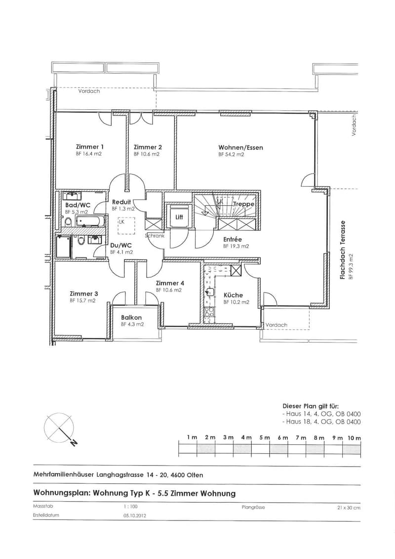 Grundrissplan dieser Wohnung