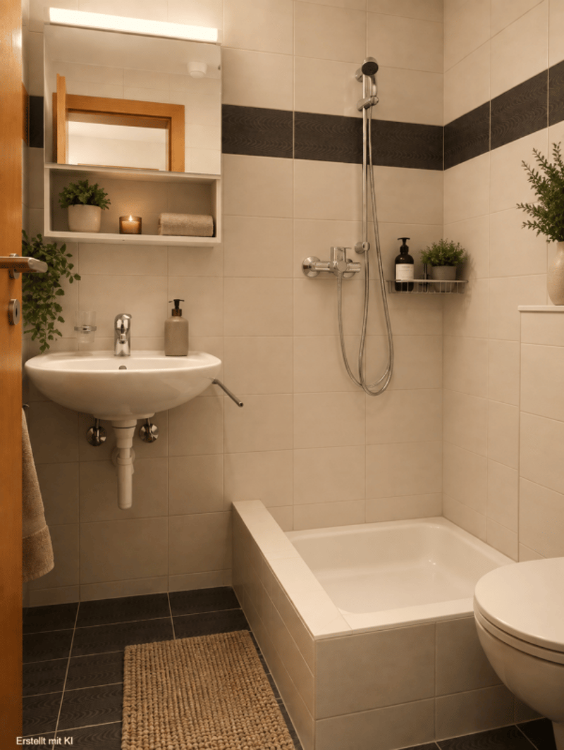 Badezimmer klein - Einrichtungsbeispiel