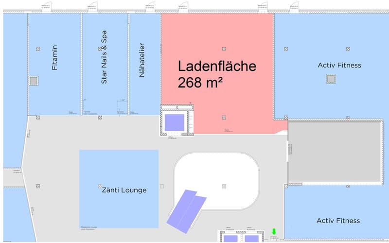 268 m2 ausgebaute Verkaufsflächen im ZÄNTI (2)