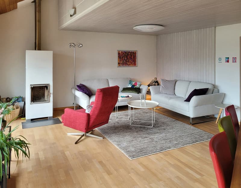 Wohnzimmer mit Schwedenofen