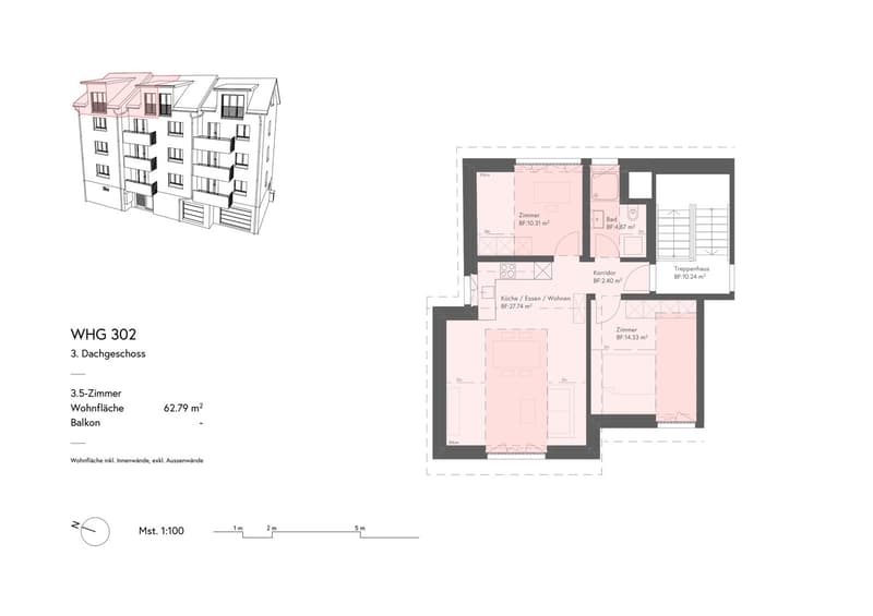 Erstvermietung – Exklusive Dachwohnung an sonniger und zentraler Lage (6)