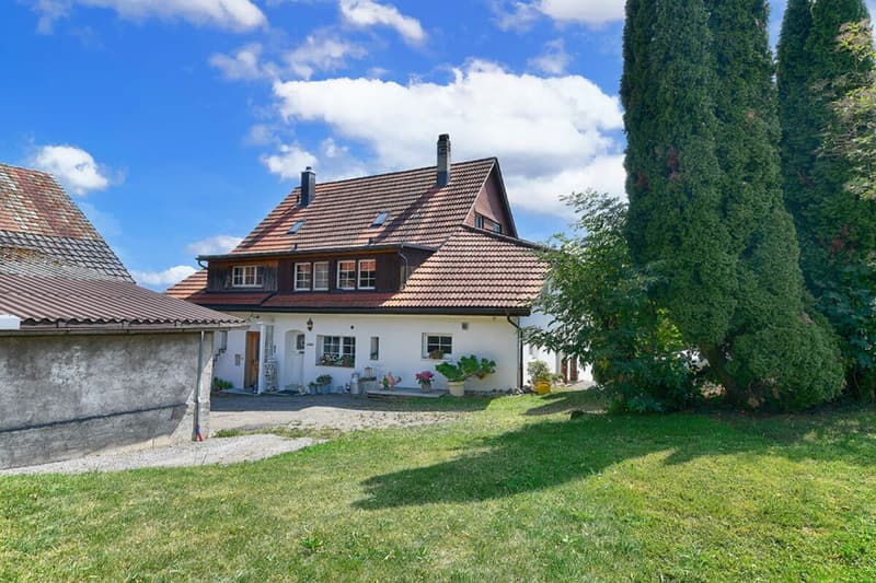 5.5-Zi. Bauernhausteil mit Scheune, viel Umschwung, Weit- und Seesicht (15)