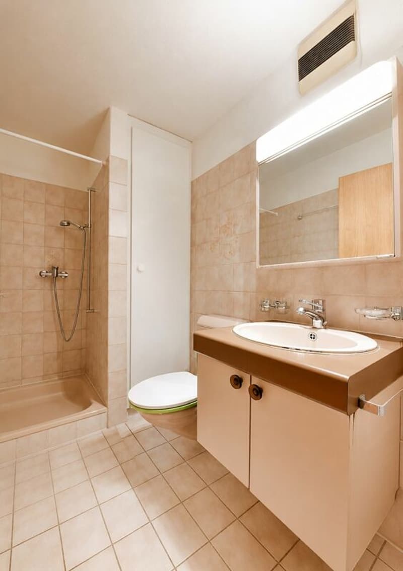 WC/Dusche liegt gleich neben dem Hauptbadezimmer